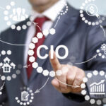 Cio,Or,Chief,Information,Officer,Concept,Presented,By,Businessman,Touching